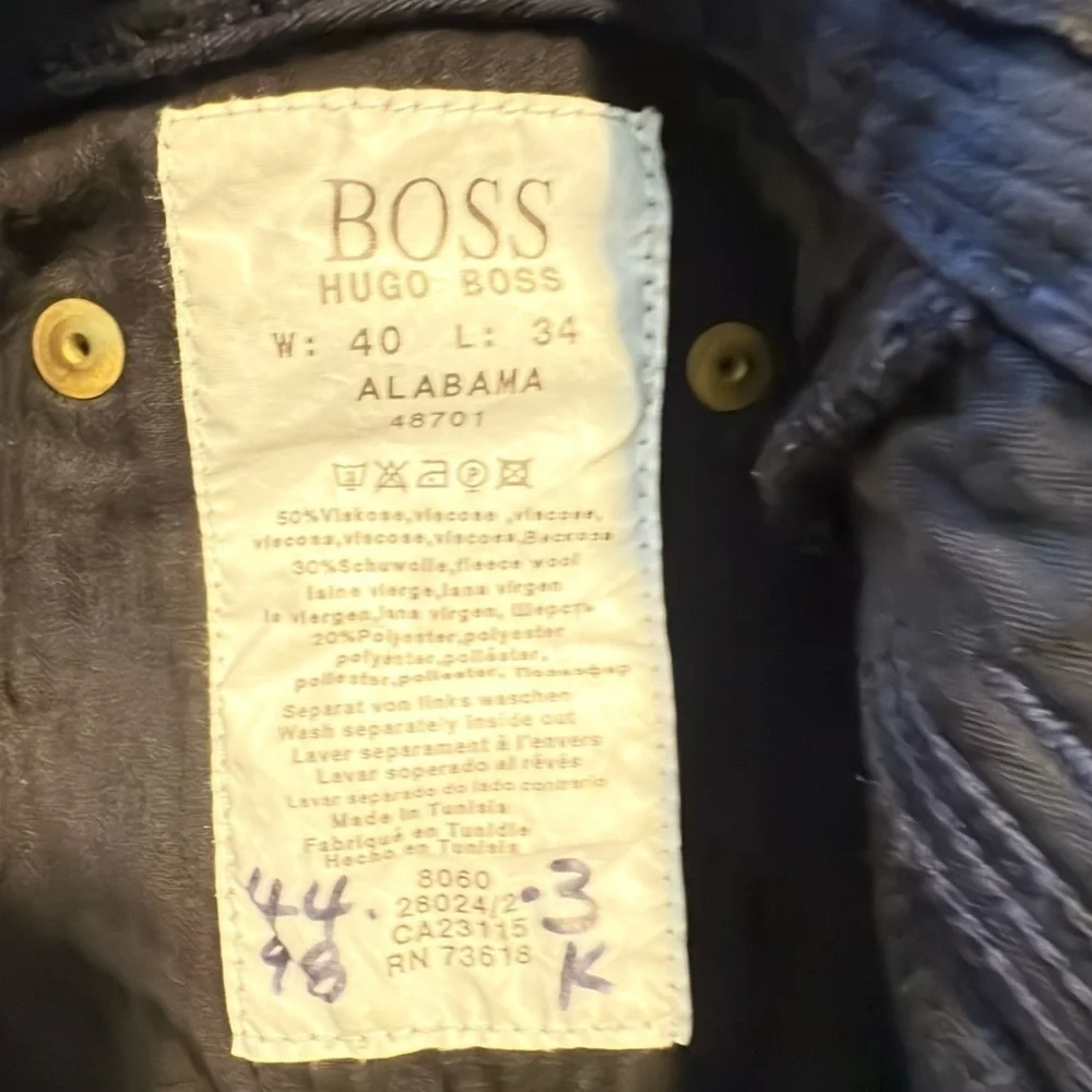 Hugo Boss Men's Alabama Navy Blue  Straight Jeans
